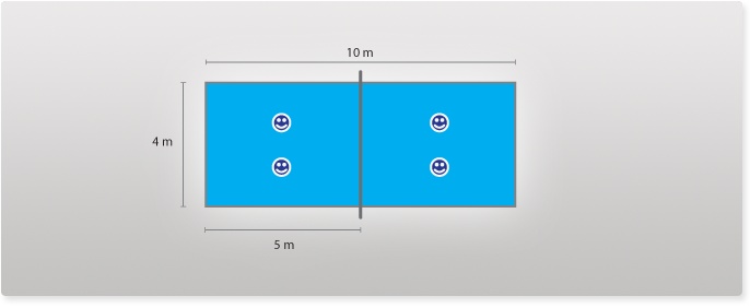 DWÓJKI 2&nbsp;x 2&nbsp;ROZMIAR: 5&nbsp;m x&nbsp;4 m
