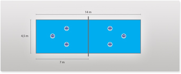 TRÓJKI 3&nbsp;x 3&nbsp;ROZMIAR: 7&nbsp;m x&nbsp;4,5 m