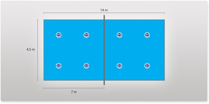 CZWÓRKI 4&nbsp;x 4&nbsp;ROZMIAR: 7&nbsp;m x&nbsp;7 m